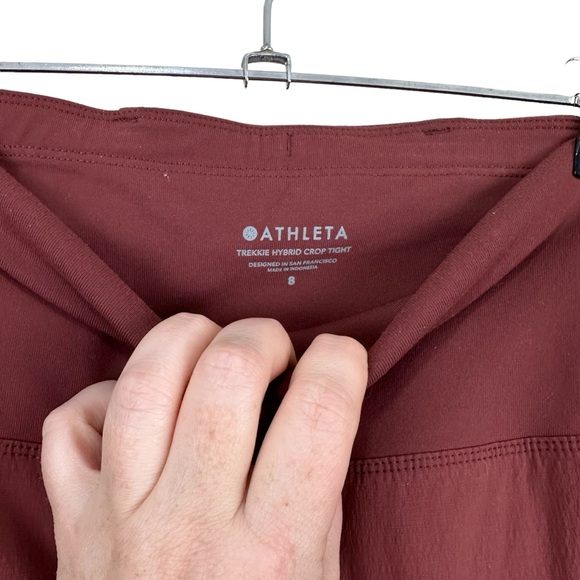 Athleta Trekkie Hybrid Crop Tight Hiking Outdoor Active Pants Size 8 - Picture 4 of 6